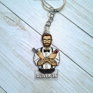 Personalized Gifts For Barber Keychain 04QHHU171224TM-Homacus