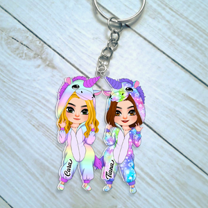 Personalized Gifts For Besties Keychain Unicorn Girls 01QHHU191224HH-Homacus