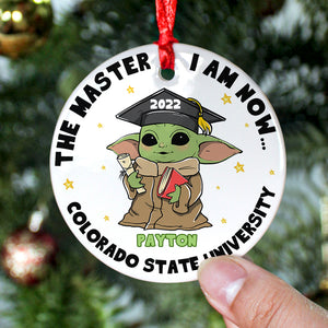 Personalized Ceramic Ornament Gifts For Graduation The Master I Am Now-Homacus
