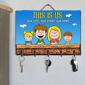 Personalized Gifts For Family Wood Key Hanger 02nati120624hh-Homacus