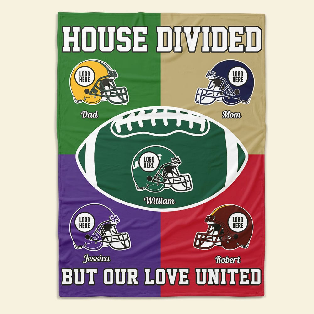 House Divided - American Football Banket - Personalized Gifts For Family-Homacus