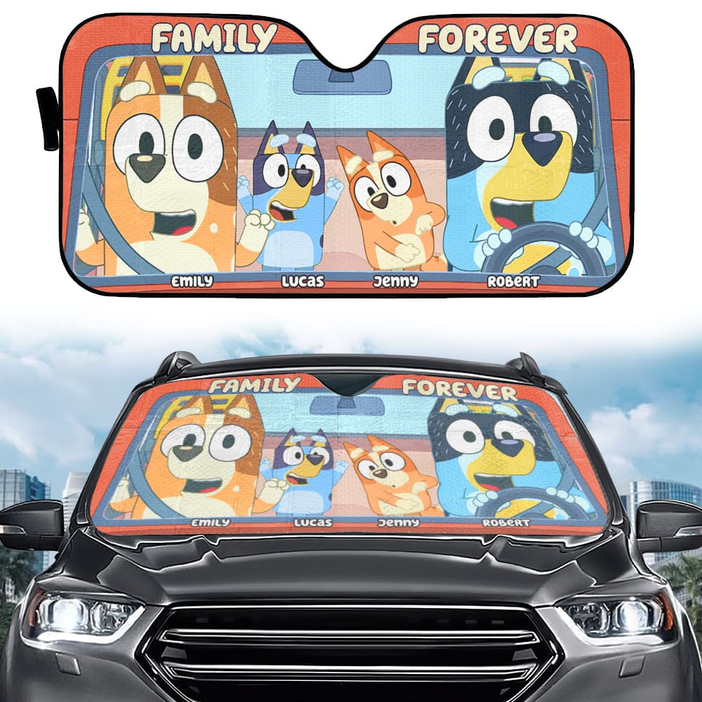 Personalized Gifts For Faimly Windshield Sunshade 06nati210524-Homacus