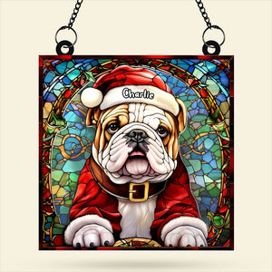 Personalized Christmas Gifts For Dog Lovers Suncatcher Ornament Bulldog 04huti100924-Homacus