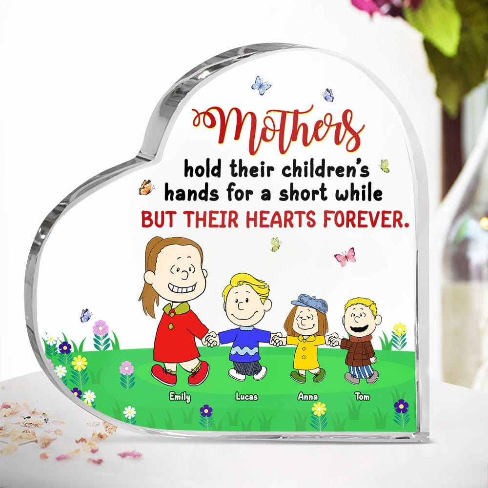Personalized Gifts For Mother Heart Plaque Mothers Hold Their Children's Hands 03NATI310124-Homacus