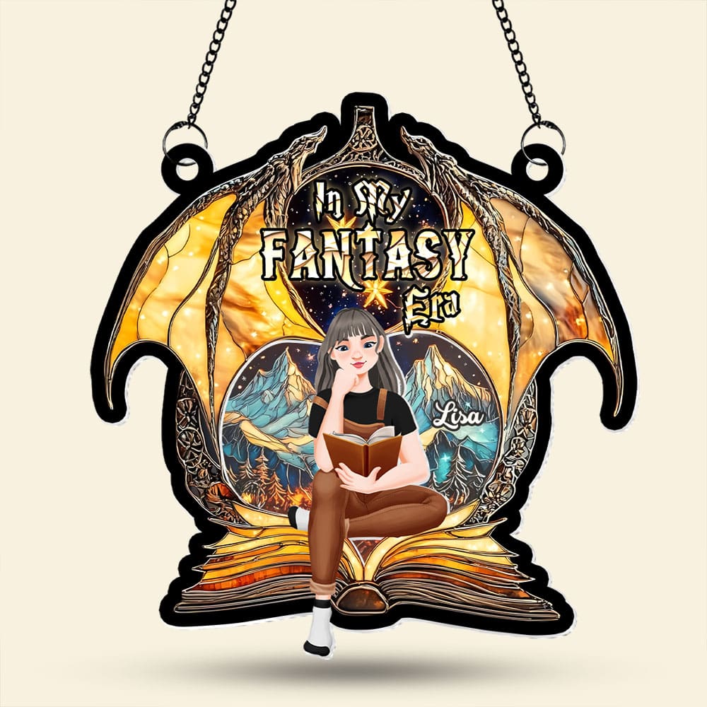 Personalized Gifts For Book Lover Suncatcher Ornament Fantasy Book 012xqti060125pa-Homacus