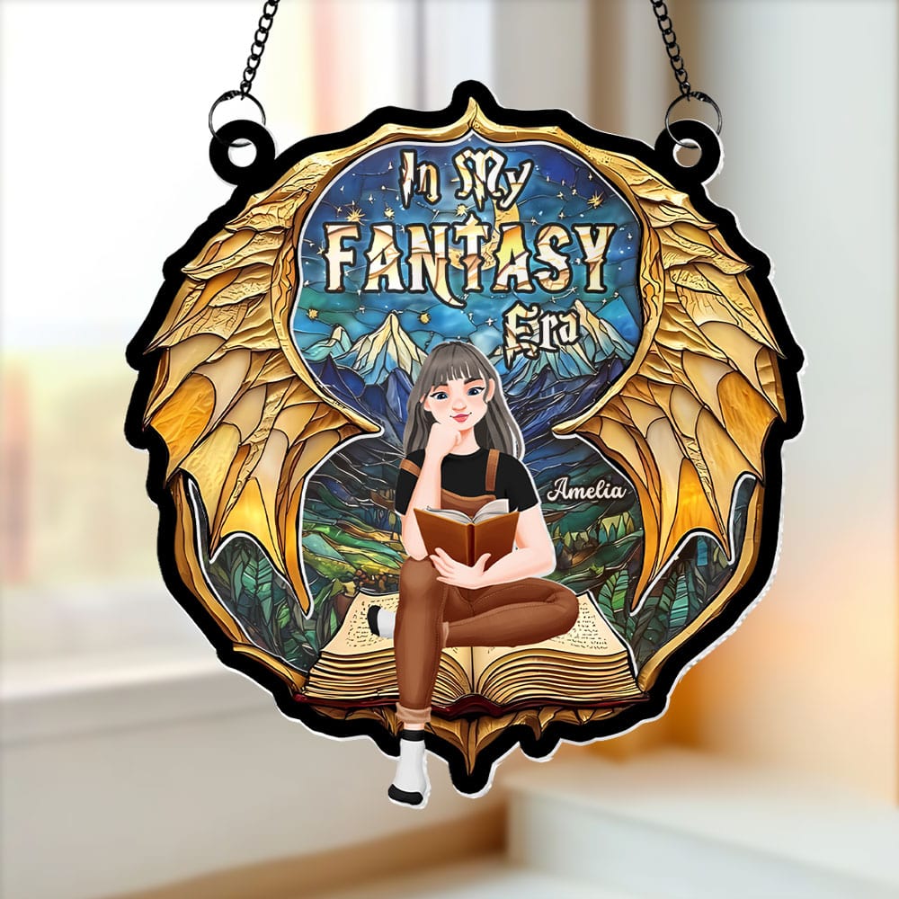 Personalized Gifts For Book Lover Suncatcher Ornament Fantasy Book 011xqti060125pa-Homacus