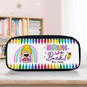 Personalized Gifts For Teacher Pencil Case 03xqti110724 Rainbow Crayon Colorful-Homacus
