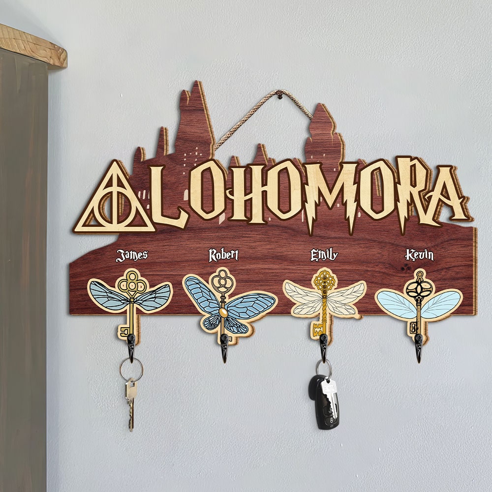 Personalized Gifts For Family Wood Key Hanger 05kati050724-Homacus
