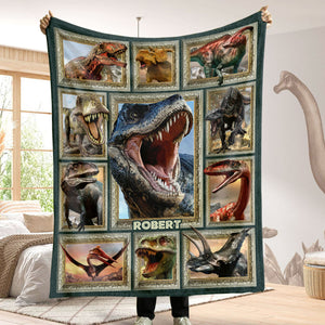 Personalized Gifts For Dinosaur Lover Blanket 03qhti271224-Homacus