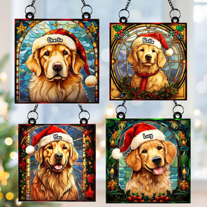 Personalized Christmas Gifts For Dog Lovers Suncatcher Ornament Golden Retriever 04huti090924-Homacus