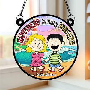 Personalized Gifts For Couple Suncatcher Window Hanging Ornament 05kati130624hh-Homacus