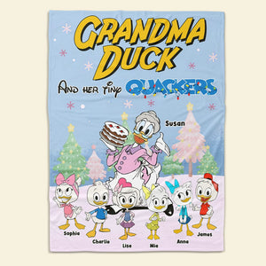 Personalized Christmas Gifts For Grandma Blanket, Grandma Duck 04kati011024-Homacus