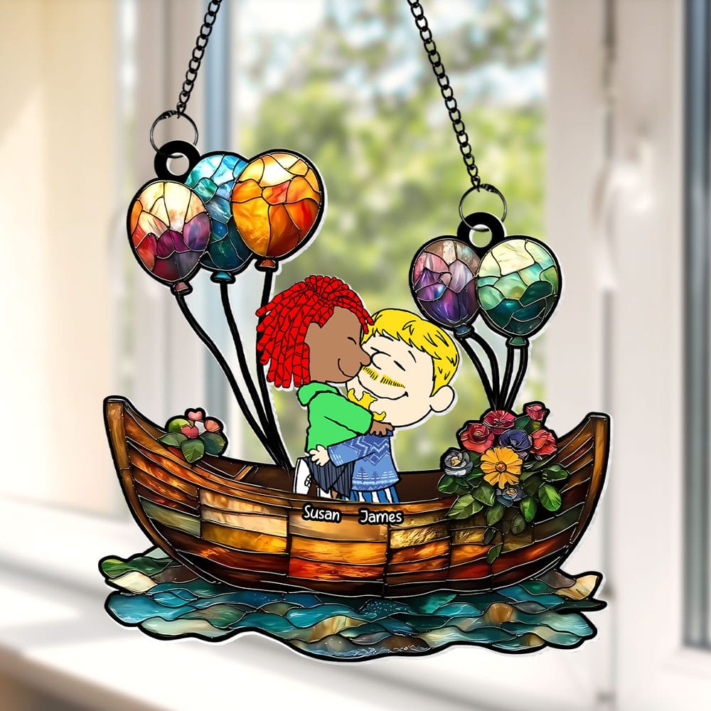 Couple Suncatcher Ornaments - Personalized Gifts 03xqti121224hg-Homacus