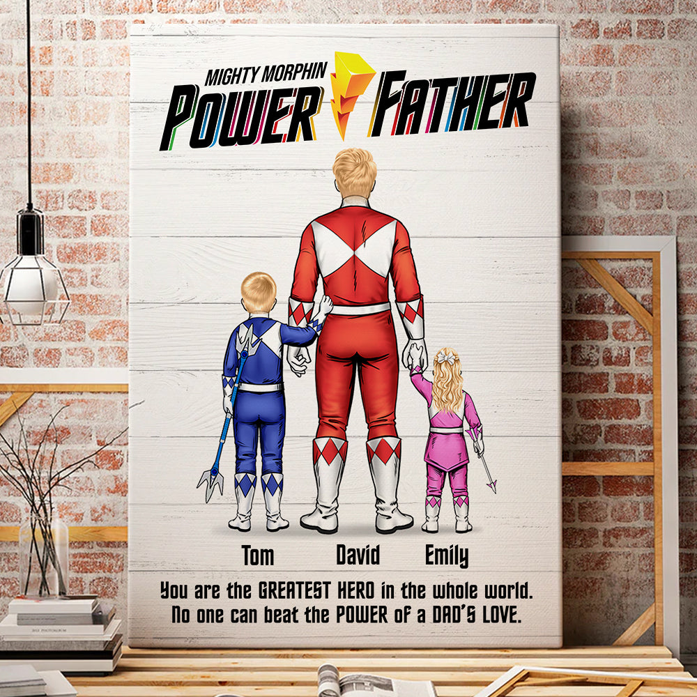 Power Dad Canvas Poster - Personalized Gift For Father 07HUDT120523-Homacus