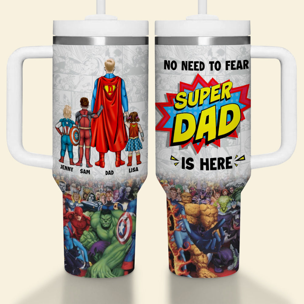 Super Dad Tumbler - Personalized Gifts For Father's Day-Homacus