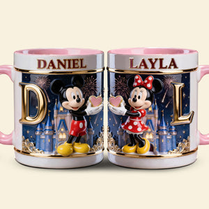 Alphabet Couple Coffee Accent Mug - Personalized Gifts For Couple Coffee Mug 01KITI160126-Homacus