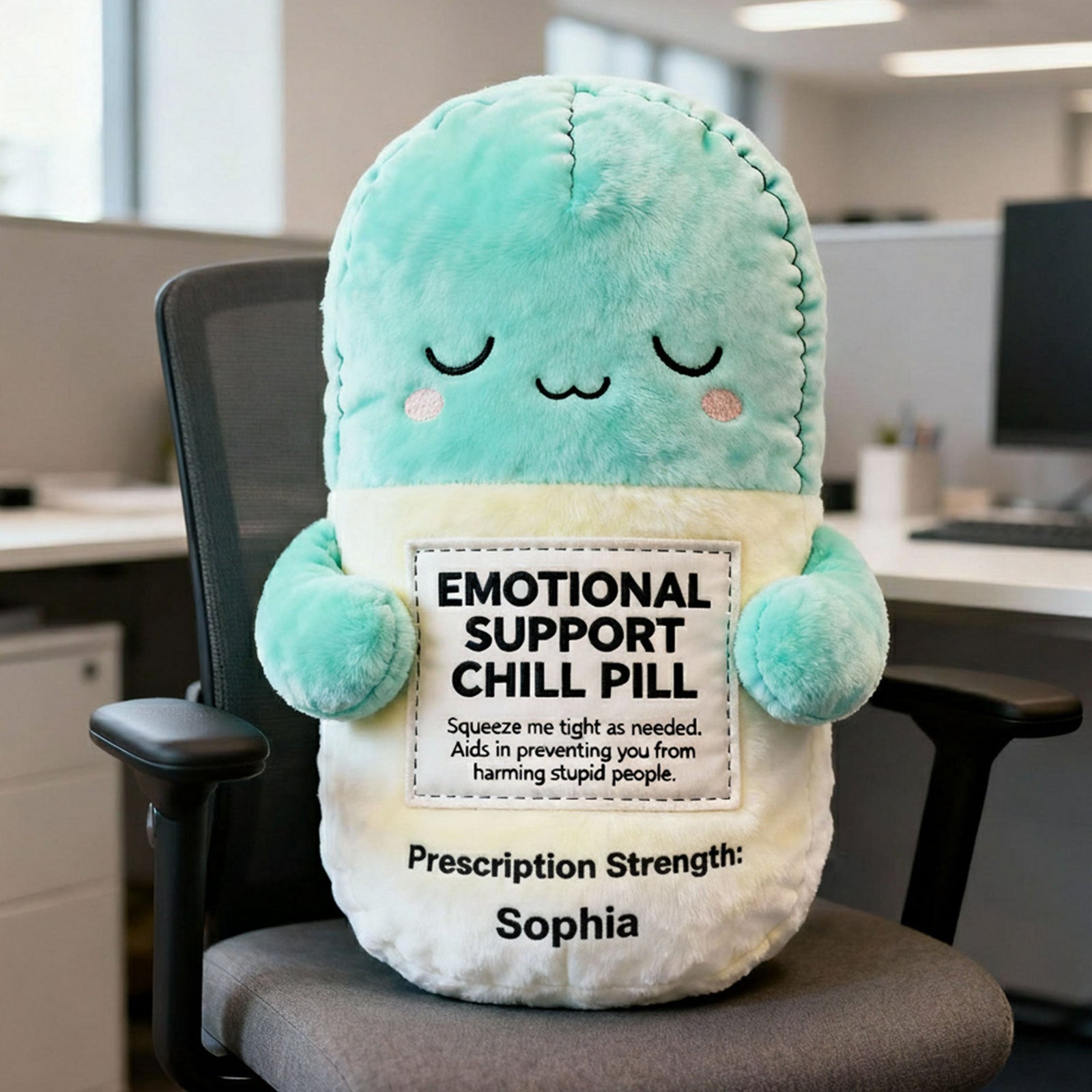 Emotional Support Pill Custom Shape Pillow, Personalized Gifts For Coworker 03QHTI151125-Homacus