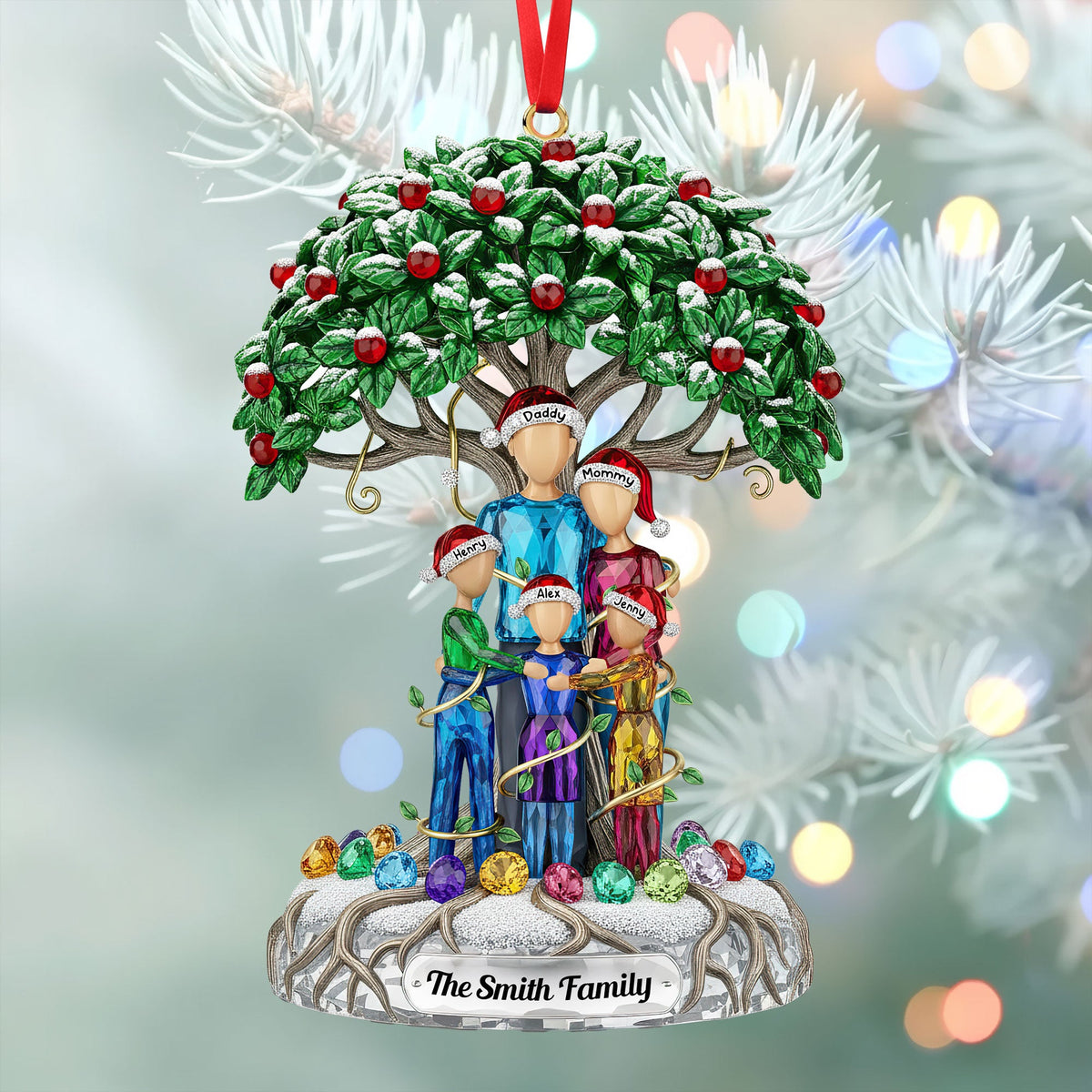 Family Tree Ornament - Personalized Gifts For Family 04huti240925-Homacus