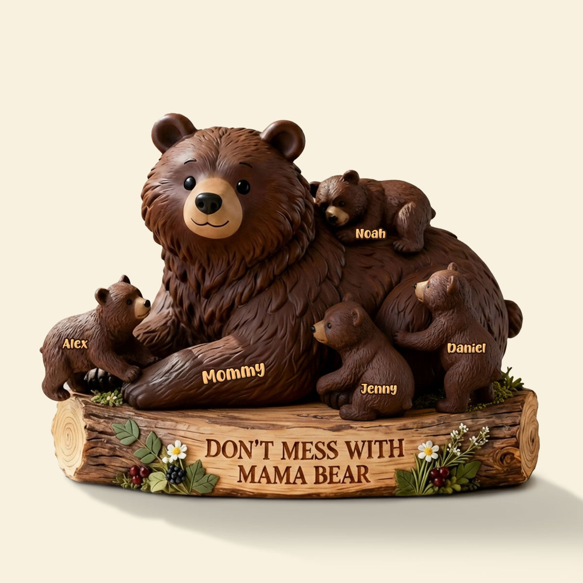 Cute Mama Bear Acrylic Plaque - Personalized Gift For Mom 04KITI050226-Homacus