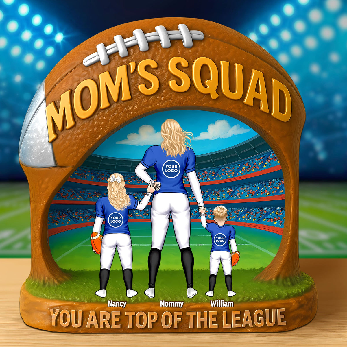 American Football Mom Plaque - Personalized Gifts For Mother 04tgti140425pa-Homacus