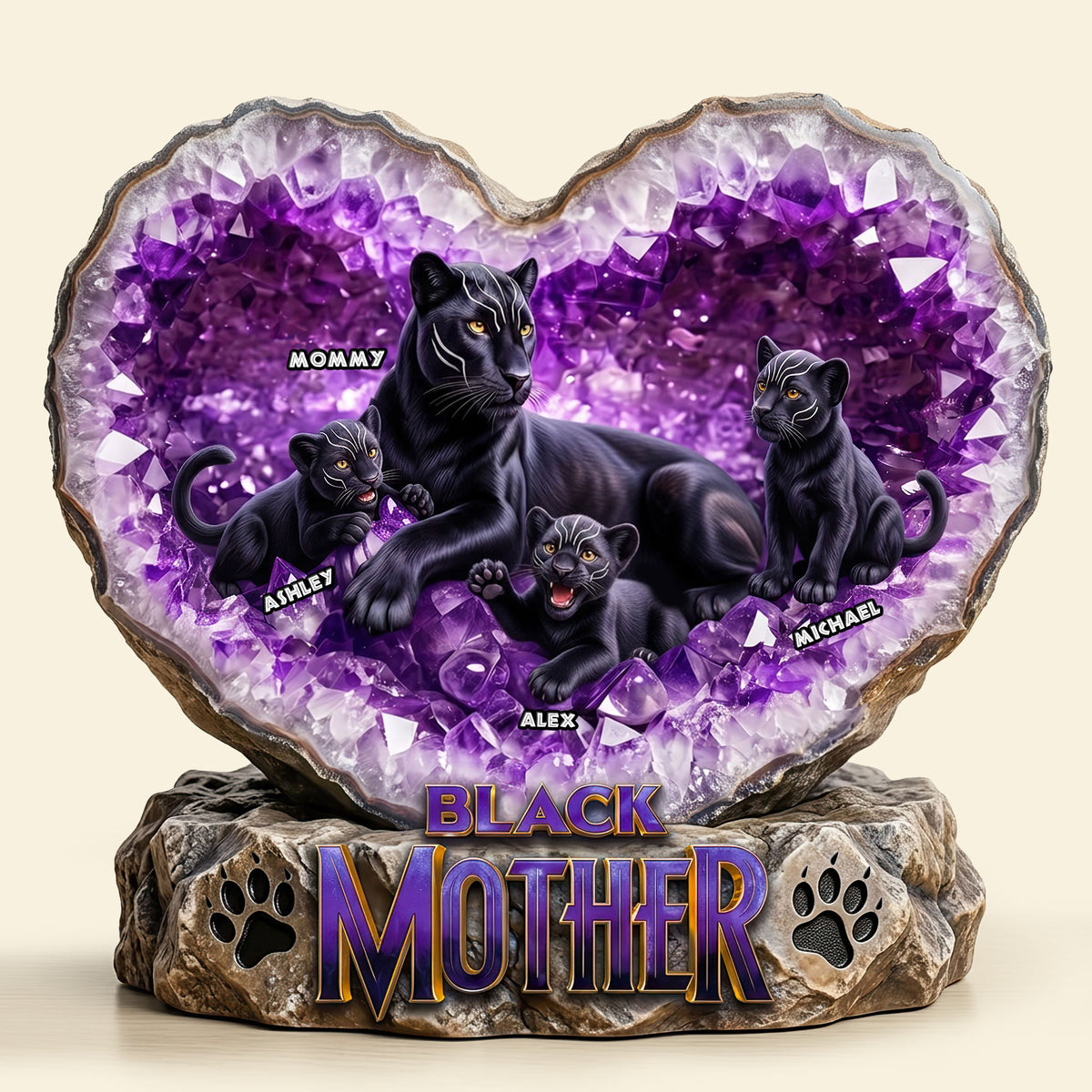 Powerful Panther Mom Acrylic Plaque - Personalized Gifts For Moms 05HUTI170426-Homacus