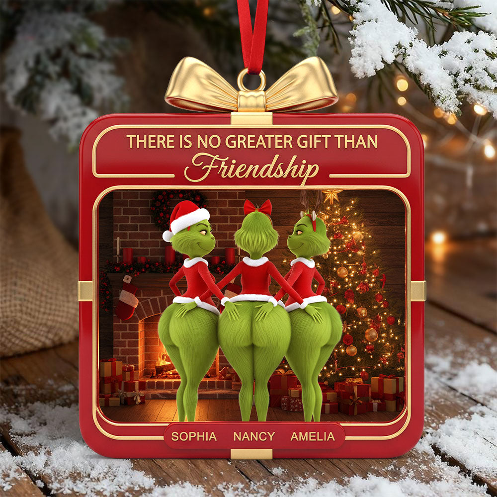 Green Monster Besties Ornament - Personalized Gift For Best Friends Christmas Ornament 05OHTI201125-Homacus