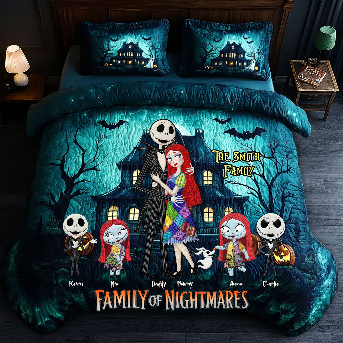 Horror Family Quilt Bedding Set - Personalized Gifts For Family 05qhti080825-Homacus
