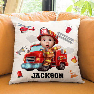 Custom Photo Gifts For Kid Firefighter Pillow 04ohti061224-Homacus