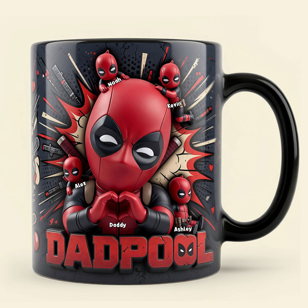 Funny Undead Dad And Kids Magic Ceramic Coffee Mug - Personalized Gifts For Father's Day Magic Mug 05NATI160426-Homacus