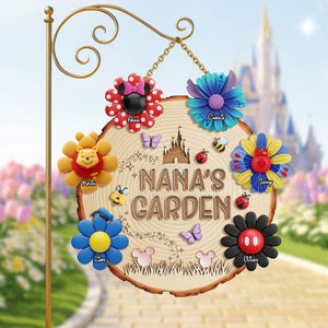 Cartoon Flower Garden Wood Sign - Personalized Gifts For Grandma 03ohti110625-Homacus