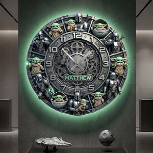 Cosmic Acrylic Hanging Wall Clock - Personalized Gifts For Cosmic Lovers 05huti160326-Homacus