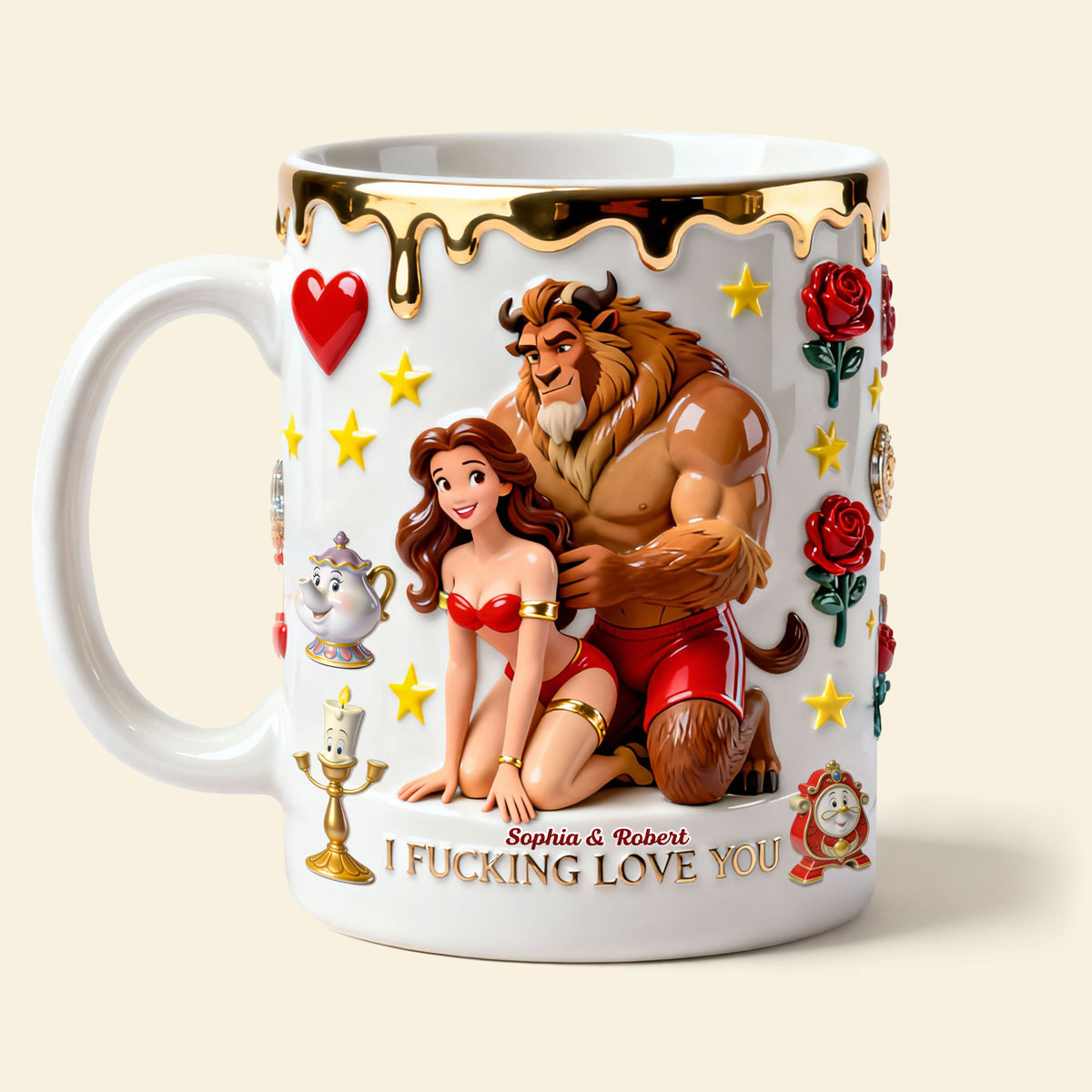 Bold Love Couple Coffee Mug - Personalized Gift For Couples 02OHTI060126-Homacus
