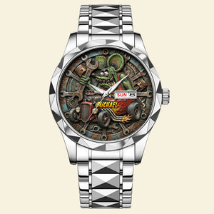 Speed Monster Stainless Steel Men's Watch - Personalized Gifts For Hot Rod Lover 03tgti080426-Homacus