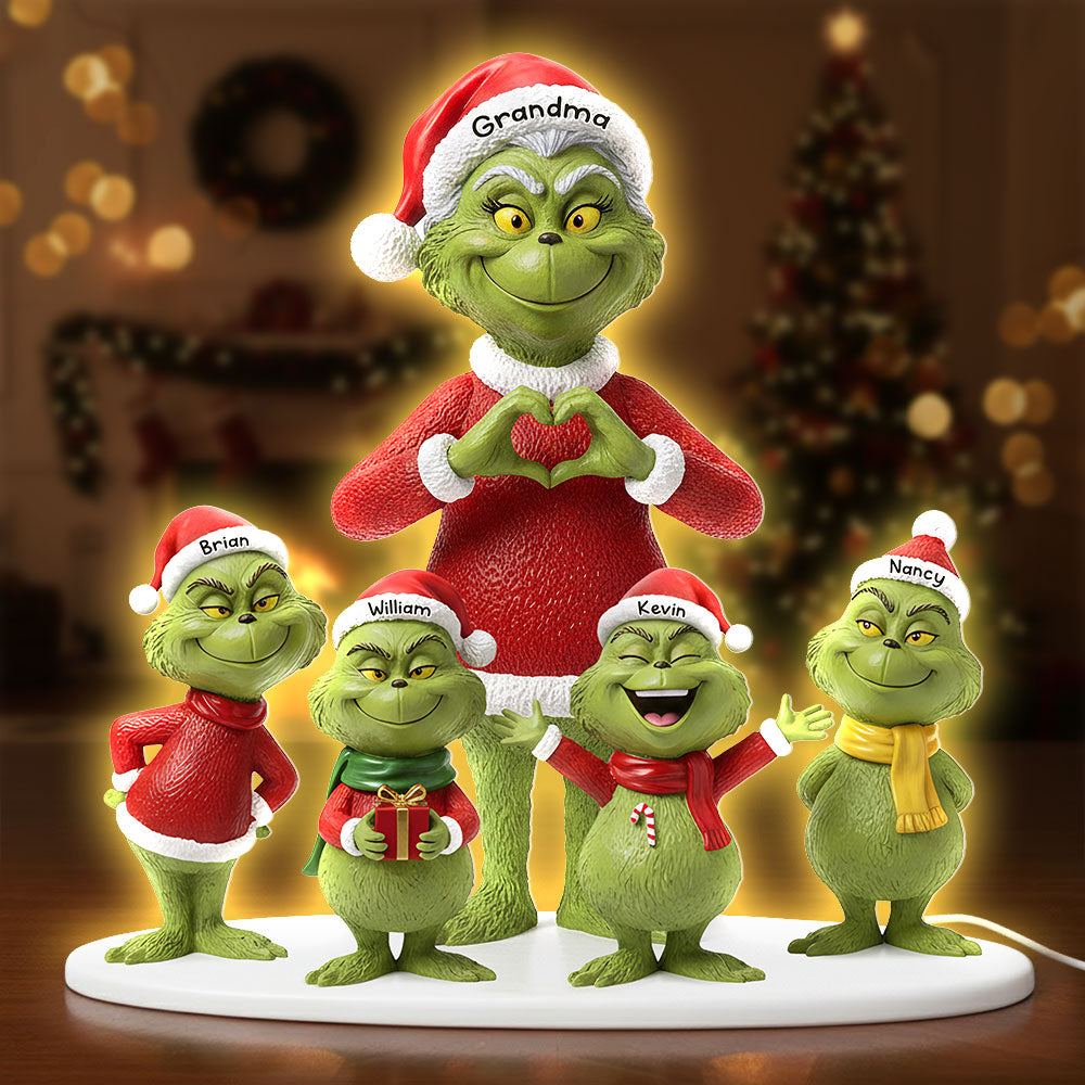 Grandma Green Monster Kids Light Box - Personalized Gifts For Grandma Christmas Acrylic Light Box 06NATI311025-Homacus