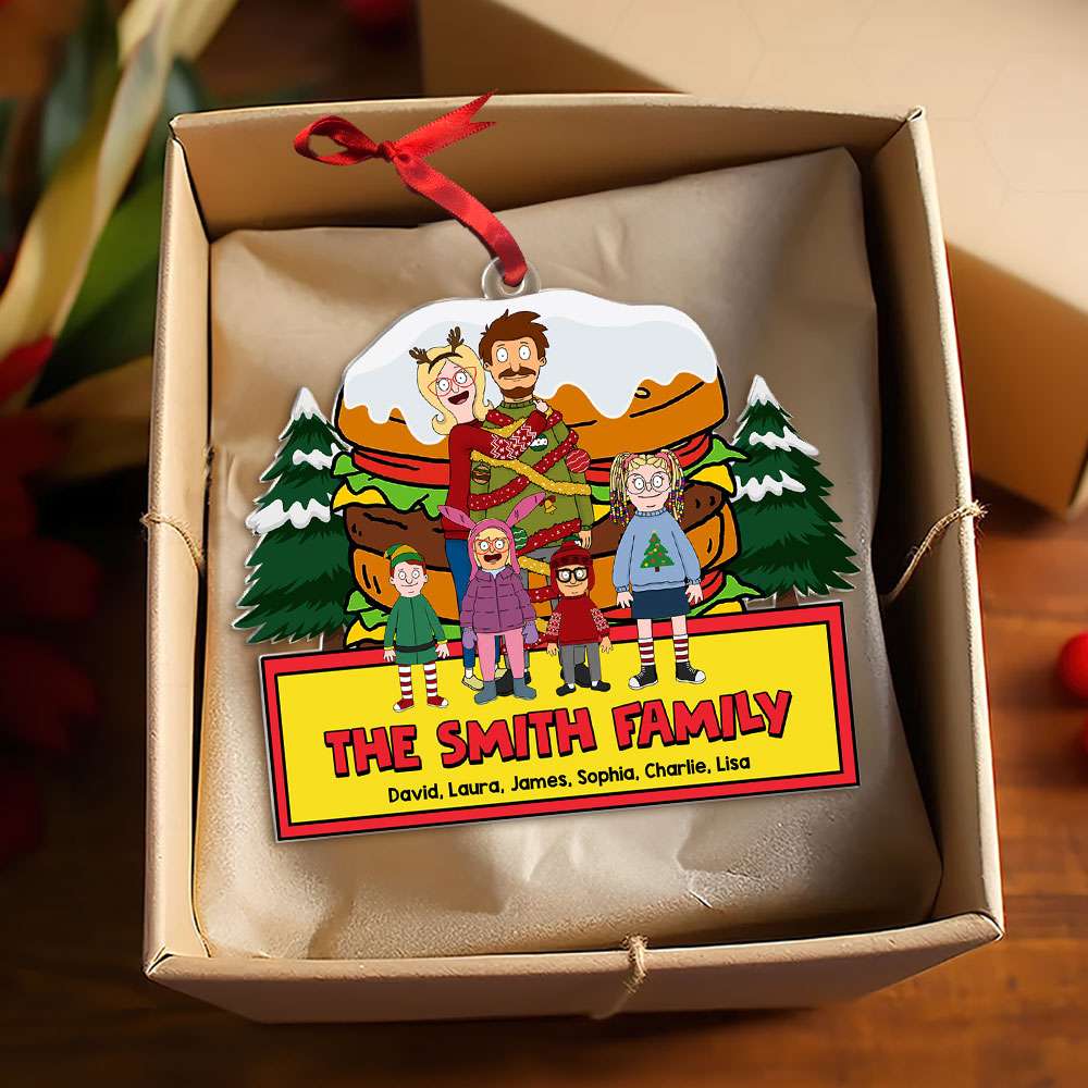 Personalized Gifts For Family, Tasty Burger Acrylic Ornament Christmas 04XQTI091124HG-Homacus