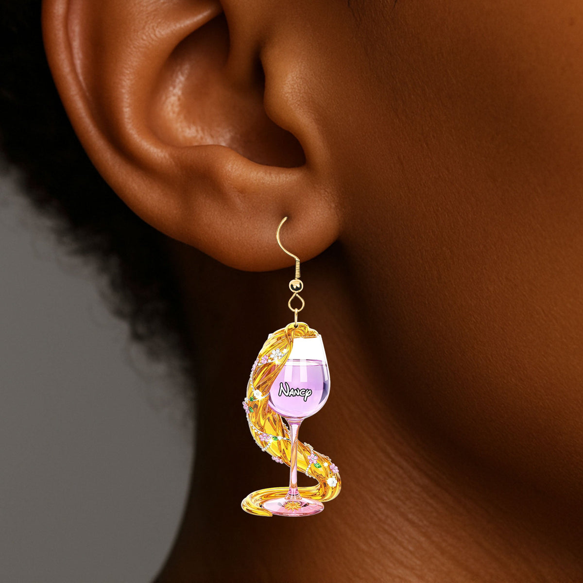 Drink Princess Earrings - Personalized Gifts For Her 02nati280625-Homacus