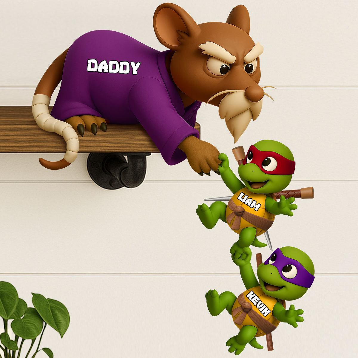 Turtle Dad Plaque Personalized Gifts For Dad 05ohti260425-Homacus