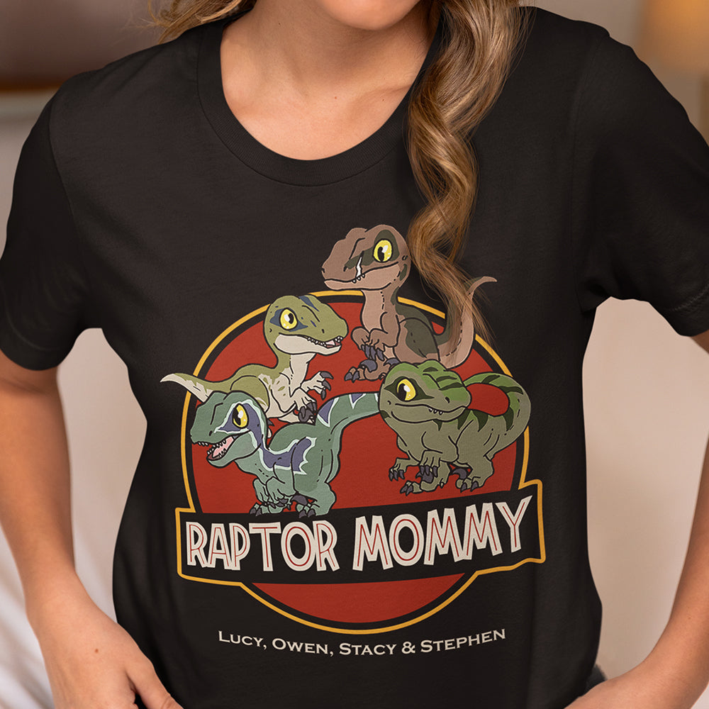 Personalized Gifts For Mom Shirt Raptor Mommy 01HULI050523-Homacus