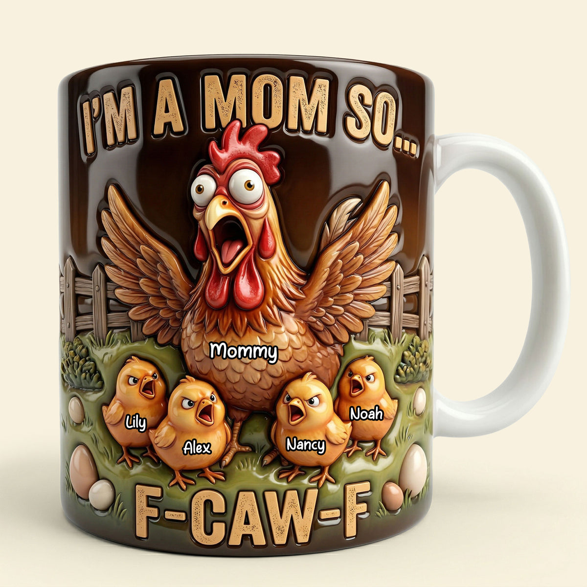 Funny Chicken Mom Coffee Mug - Personalized Gifts For Mother 03nati110426-Homacus