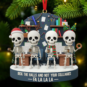 Skeleton Coworker Ornament - Personalized Gift For Coworkers Christmas Ornament 05NATI151125-Homacus