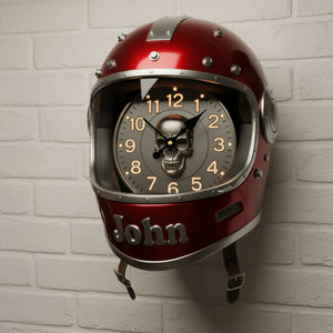Biker Helmet Clock - Personalized Gifts For Biker 1 Layer Acrylic Hanging Wall Clock 04HYTI221225-Homacus