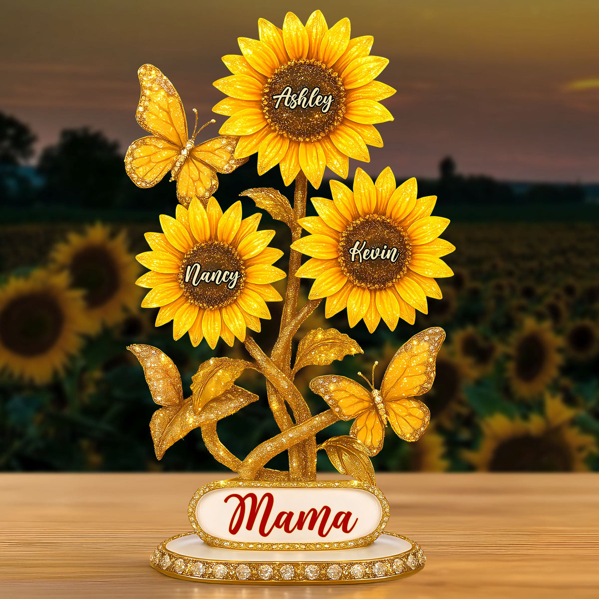 Personalized Gifts For Mom Plaque Sunflower Mama 02xqti140425-Homacus