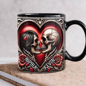 Personalized Gifts For Skull Couple Coffee Mug 03ohti041224-Homacus