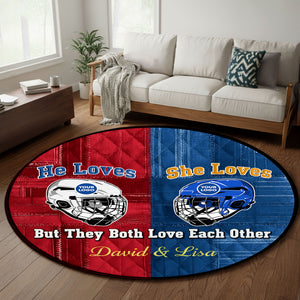 Ice Game Round Mat - Personalized Gifts For Sport Lover Quilted Round Mat 02HUTI281025-Homacus