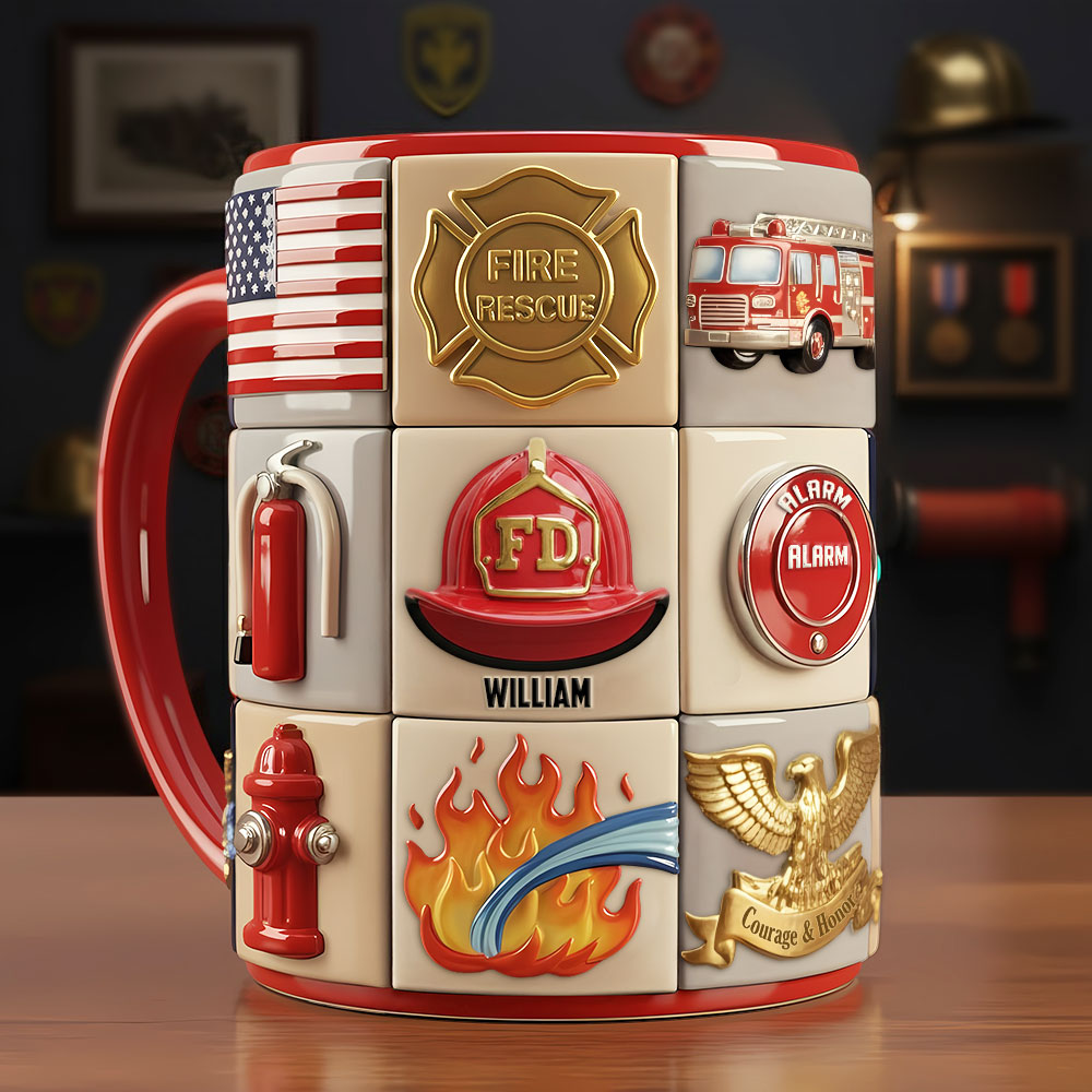 Firefighter Coffee Accent Mug - Personalized Gifts For Firefighter Coffee Mug 03TOTI311025-Homacus