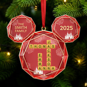 Crossword Family Ornament - Personalized Gift For Family Christmas Ornament 01NATI291025-Homacus