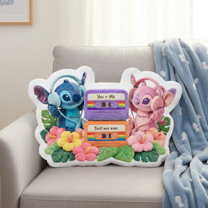 Best Mix Ever Couple Custom Shape Pillow - Personalized Gifts For Couples 02pati121225-Homacus