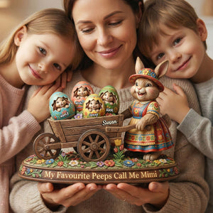 Easter Day Bunny Acrylic Plaque - Personalized Gifts For Grandma, Mommy Plaque 03PATI290126-Homacus