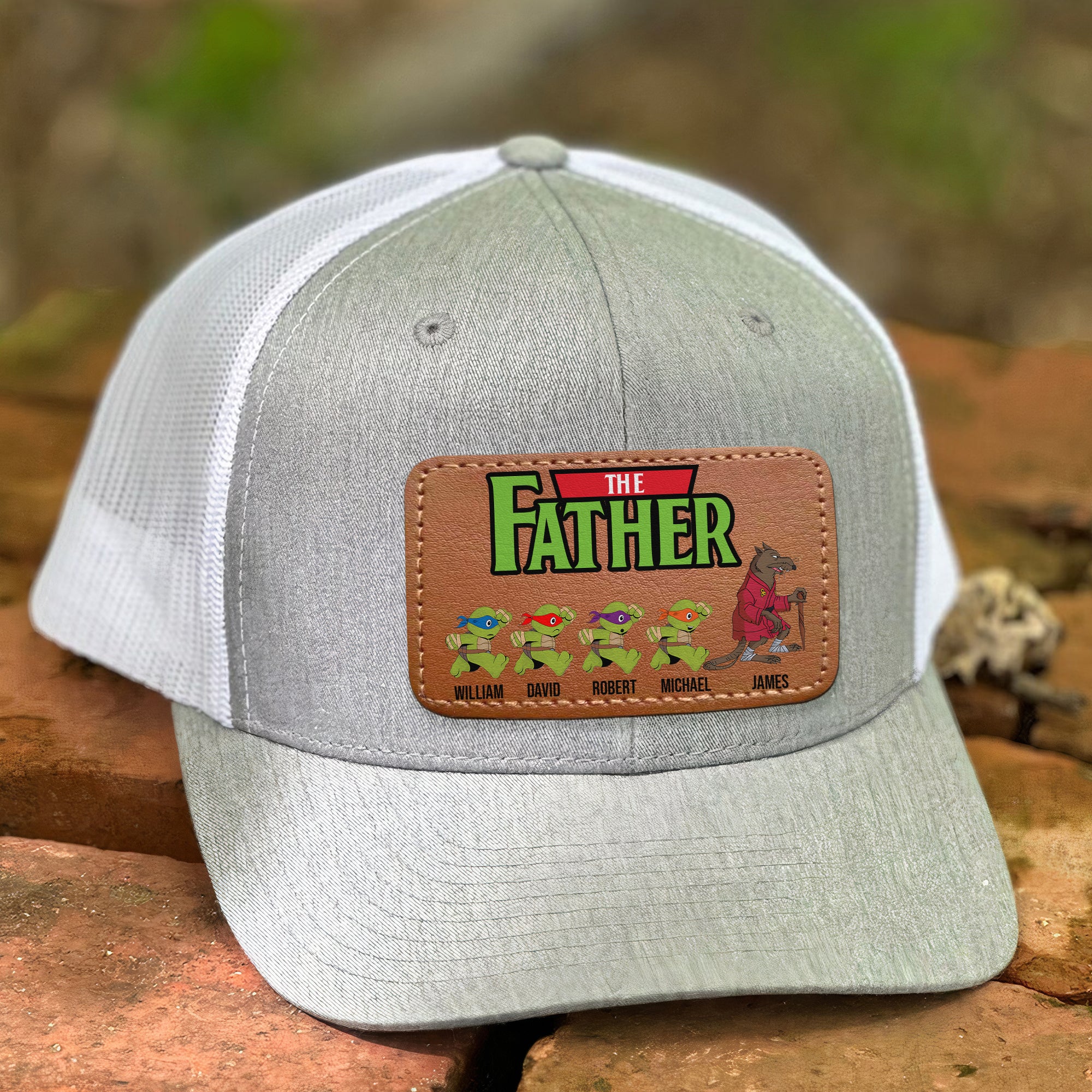 Personalized Gifts For Dad Leather Patch Hat 04ohdc270524-Homacus
