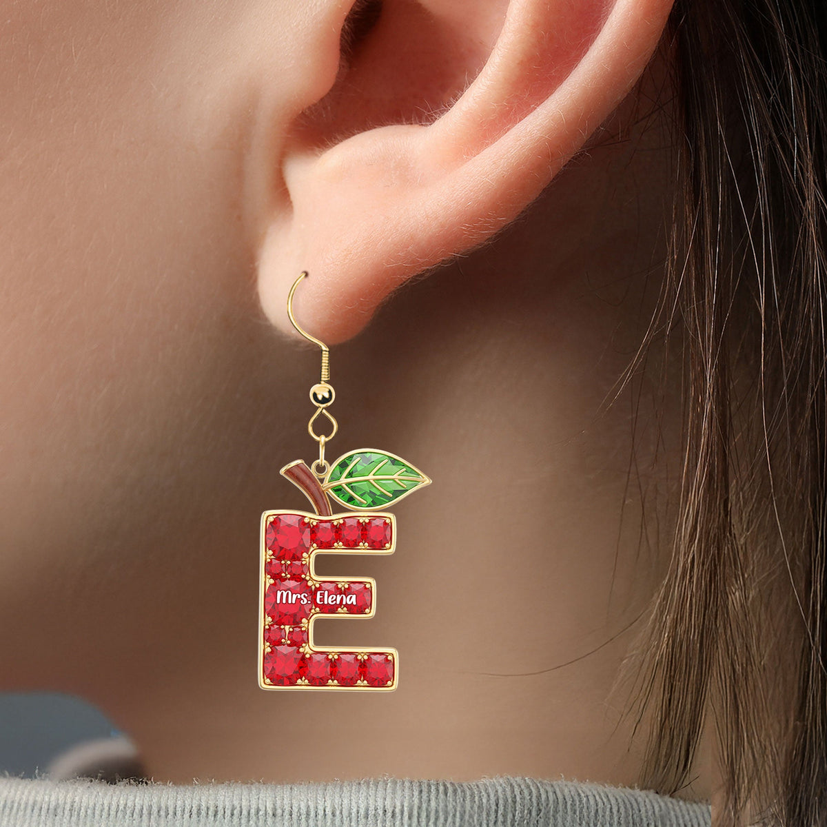 Cute Teacher Earrings - Personalized Gifts For Teachers 01huti150725-Homacus